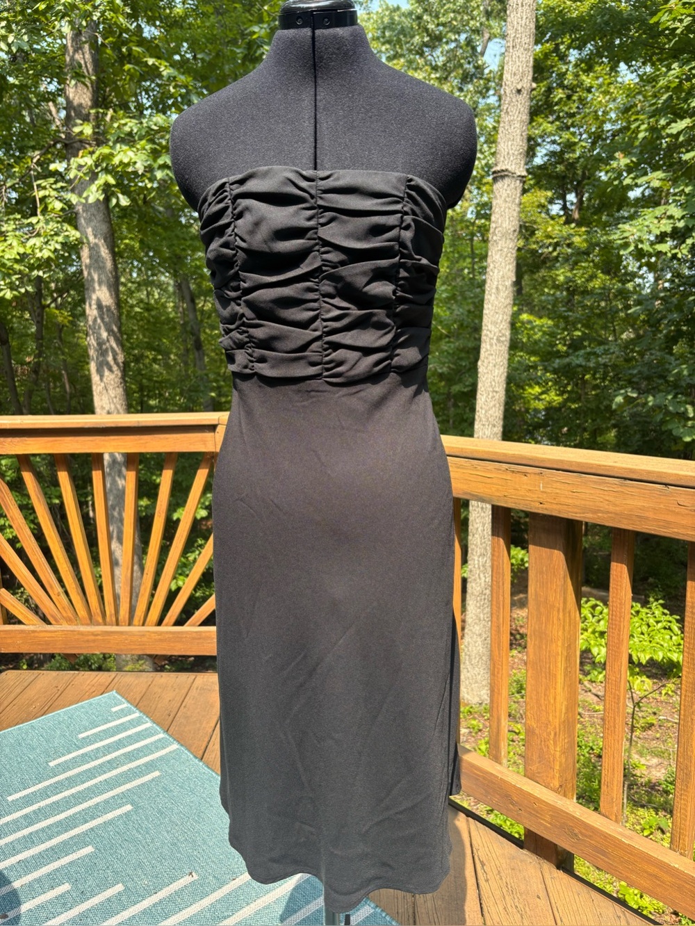 The Limited Elegant Black Ruched Women’s Dress